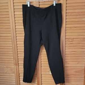 Ava & Viv Black Slim Fit Stretch Pull-On Elastic WaistPants Women’s Plus Size 2X
